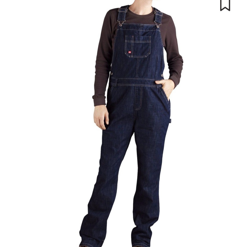 Dickies Dark Blue Denim Bib Overalls Jumpsuit